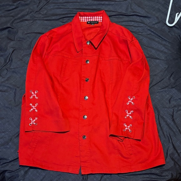 N Touch Other - Stylish Red Men's Shirt Jacket